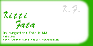 kitti fata business card